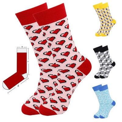 Custom Cotton Jacquard Comfort Mid-Calf Socks