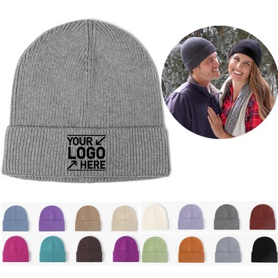 Personalized Winter Knit Beanie Men's Warm Skull Caps Cotton Beanie Hat