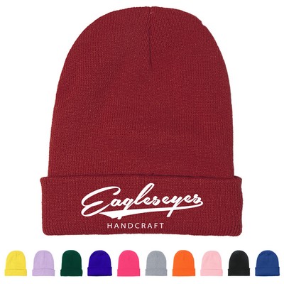 Acrylic Winter Foldable Knit Beanie